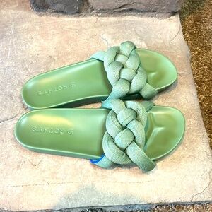 Rothy's Sage Green Braided Sandals